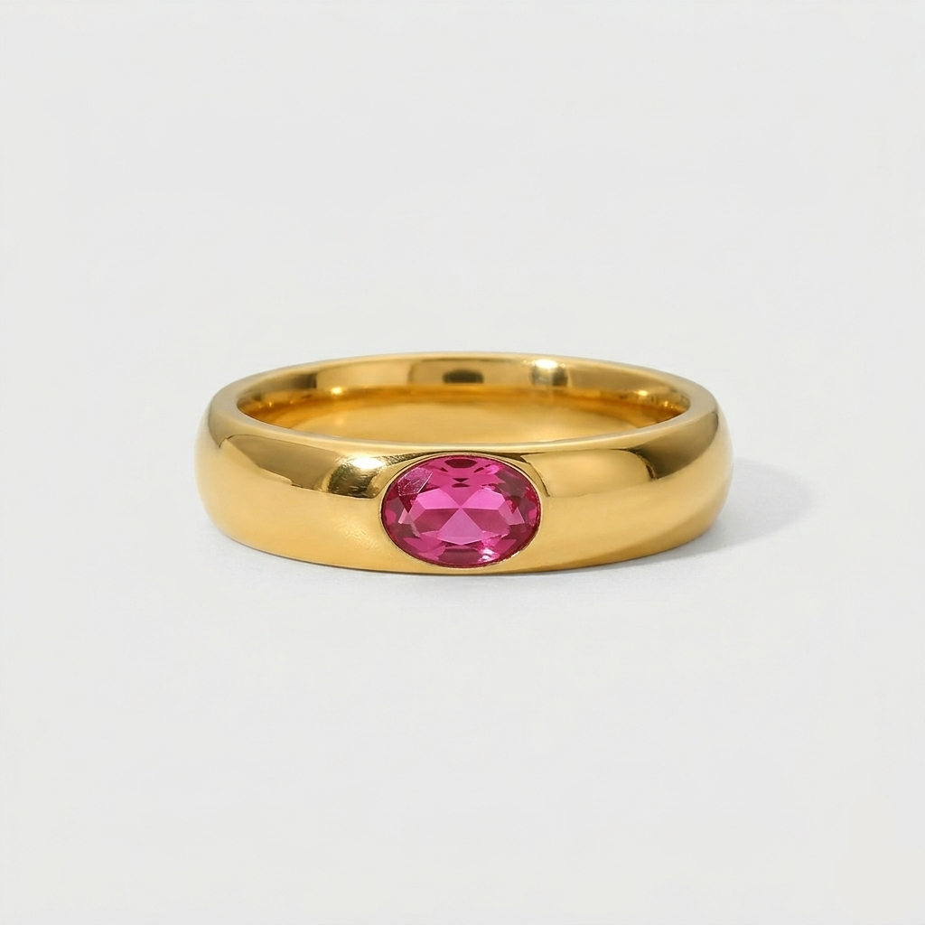 Evangeline Gold Gemstone Ring