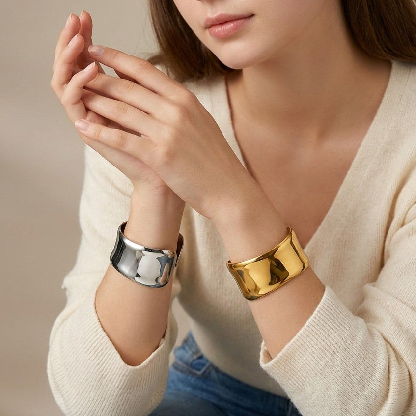 Violet Wide Cuff Bracelet