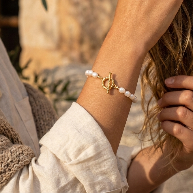 Hazel Pearl Bracelet