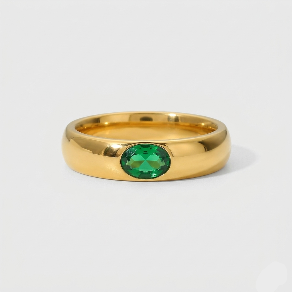 Evangeline Gold Gemstone Ring