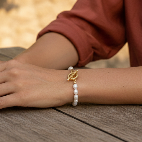 Hazel Pearl Bracelet