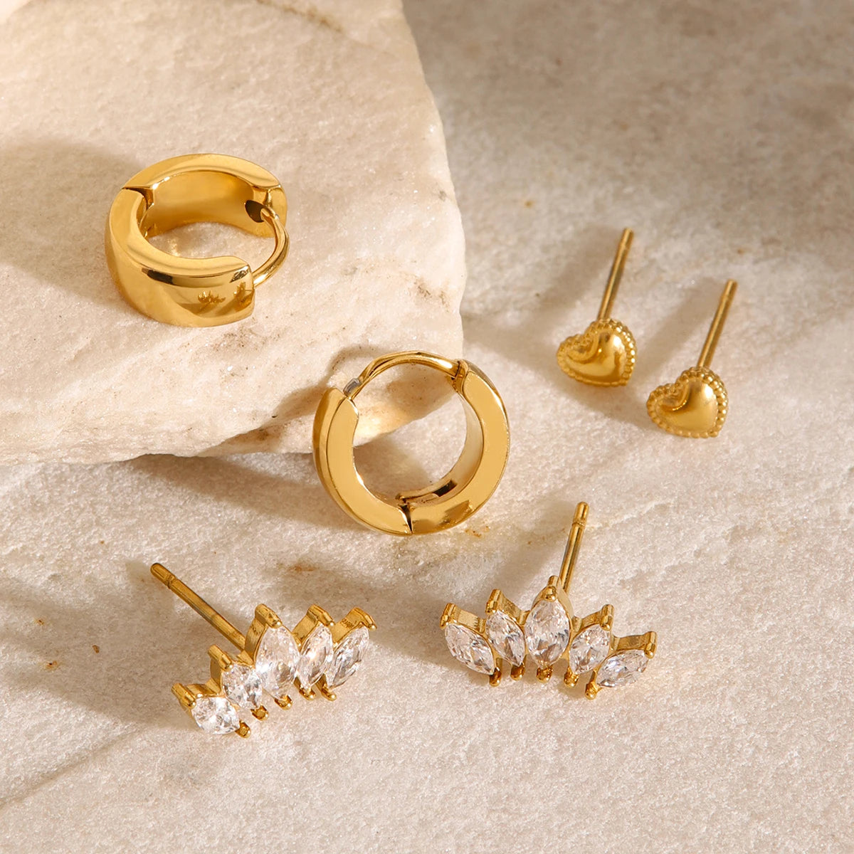 Beatrice Gold Earring Set