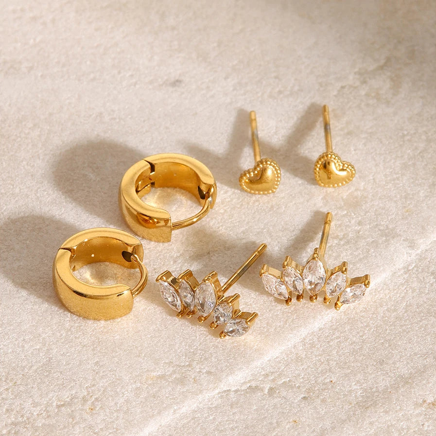 Beatrice Gold Earring Set