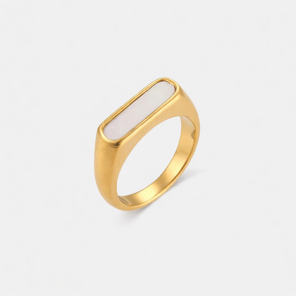 Aurelia Gold Enamel Ring