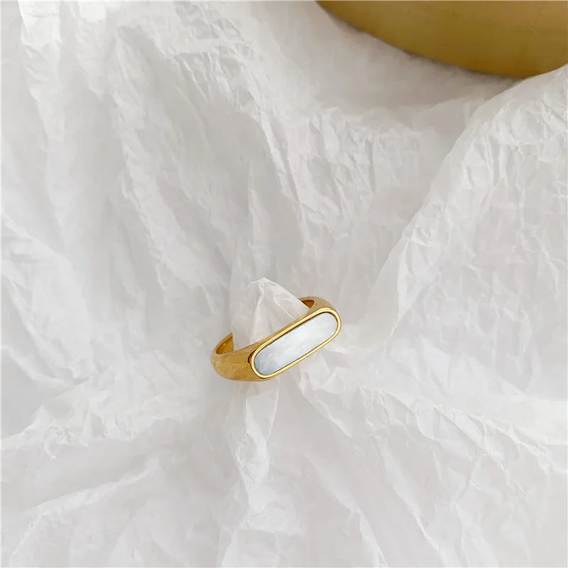 Aurelia Gold Enamel Ring