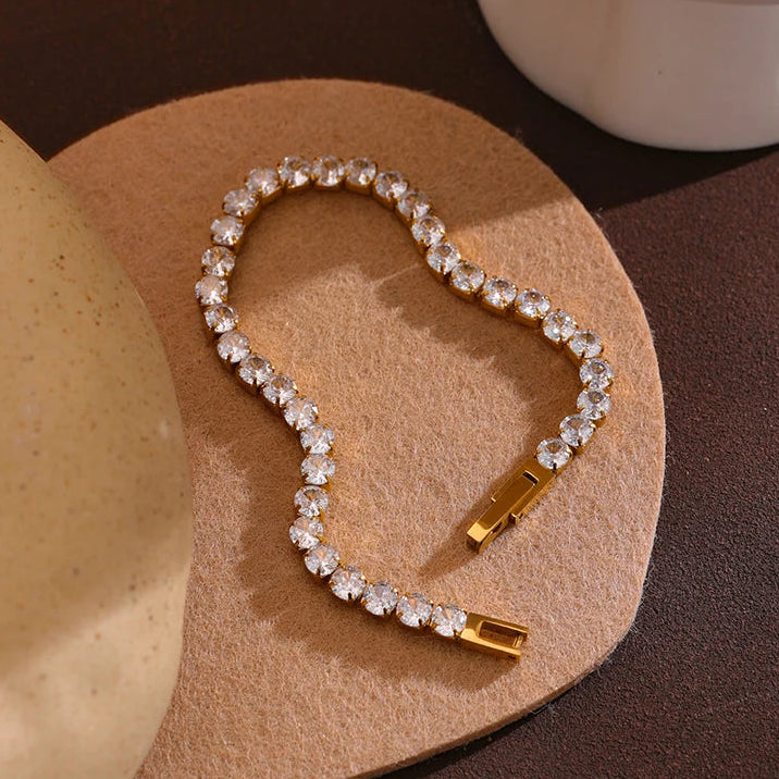 Victoria Gold Tennis Bracelet