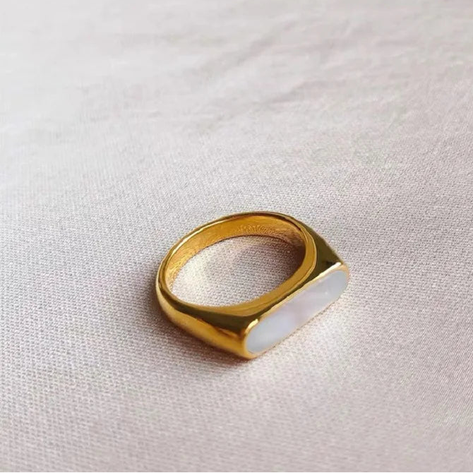 Aurelia Gold Enamel Ring