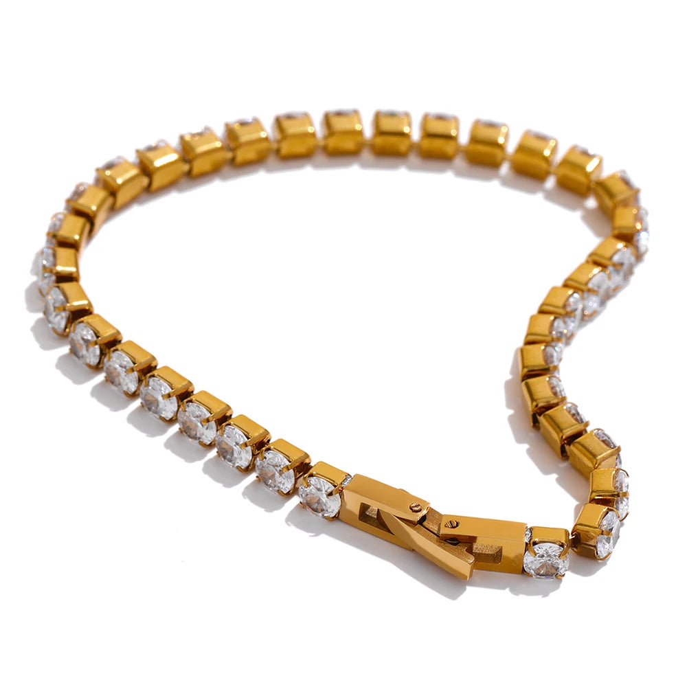 Victoria Gold Tennis Bracelet