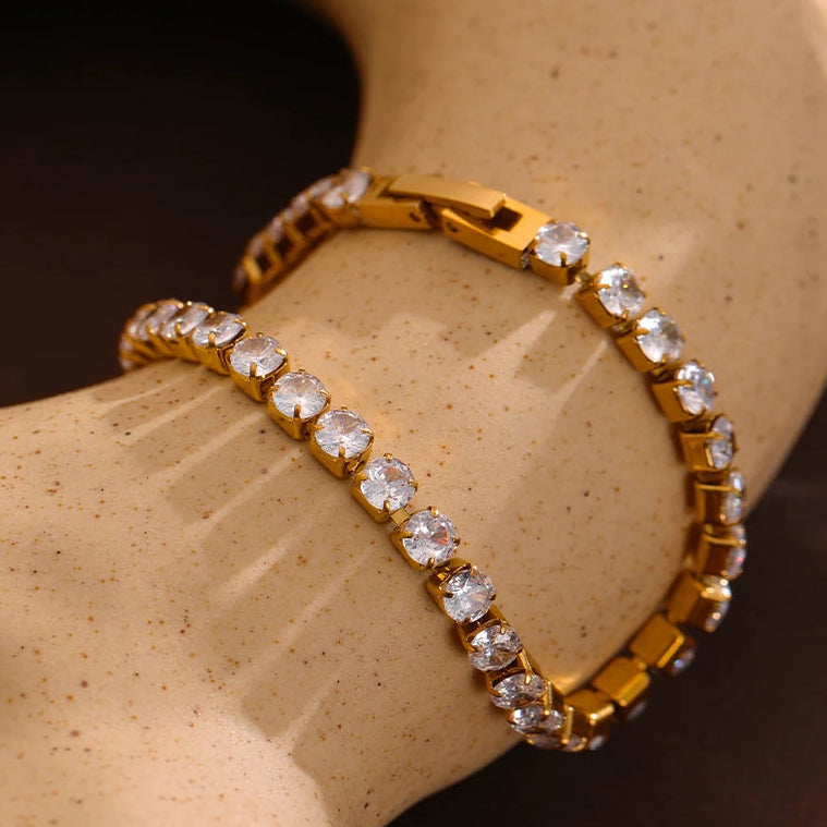 Victoria Gold Tennis Bracelet