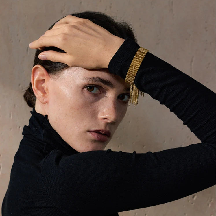 Aisha Tassel Cuff Bracelet
