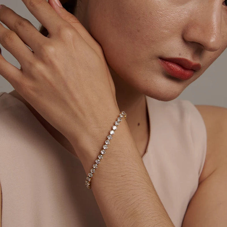 Victoria Gold Tennis Bracelet