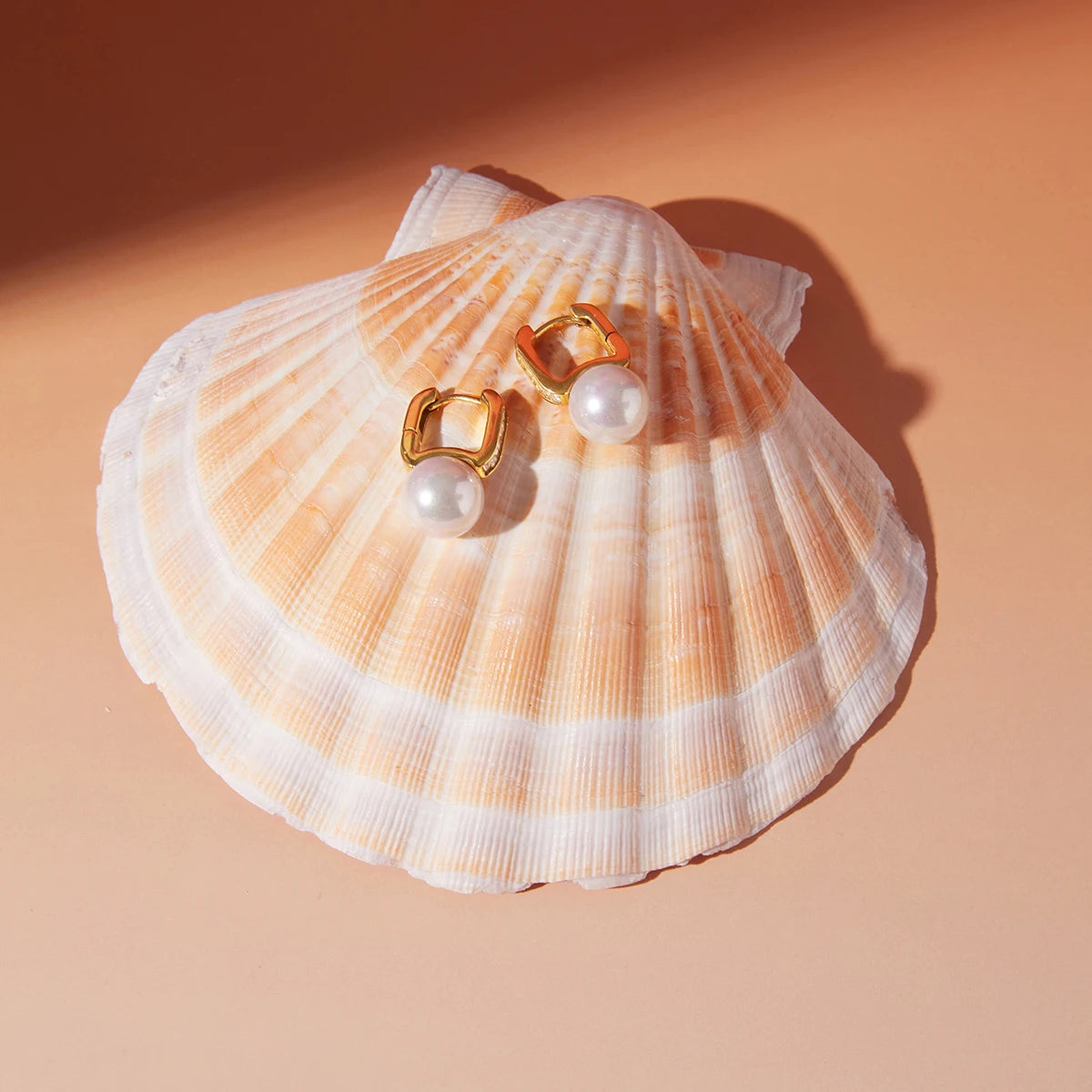 Vivienne Pearl Huggie Earrings