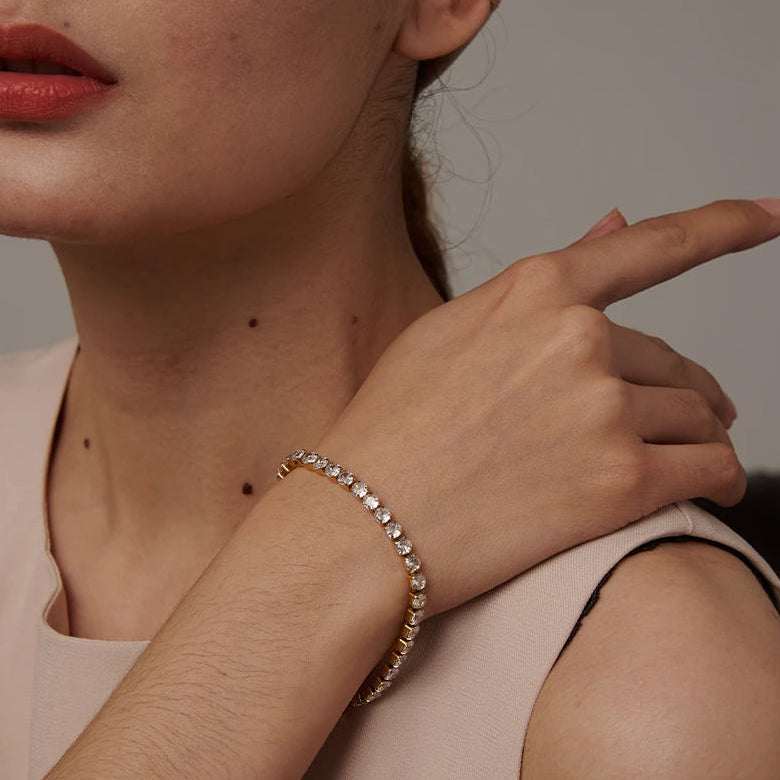 Victoria Gold Tennis Bracelet