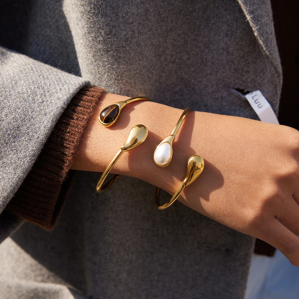 Edith Gold Pearl Cuff Bracelet