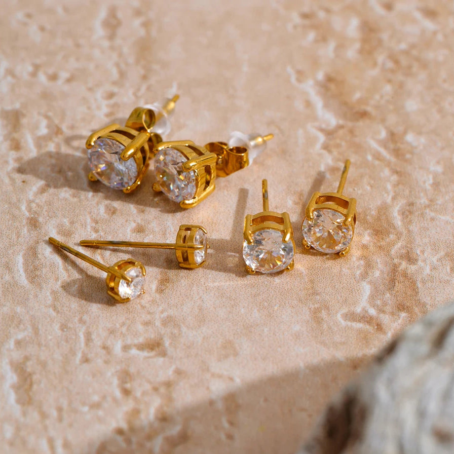 Poppy Diamond Stud Earrings Set