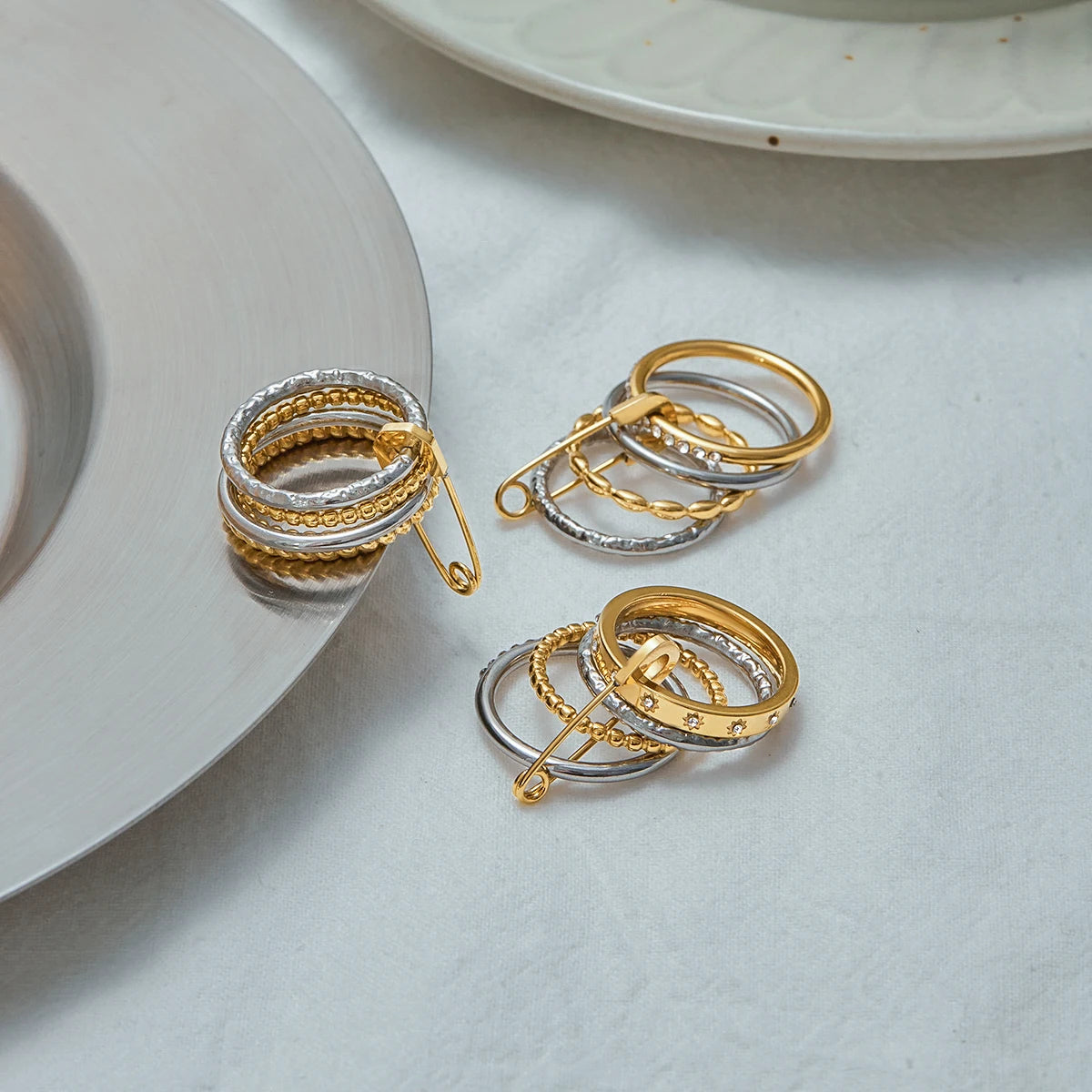 Eden Pin Stacked Ring