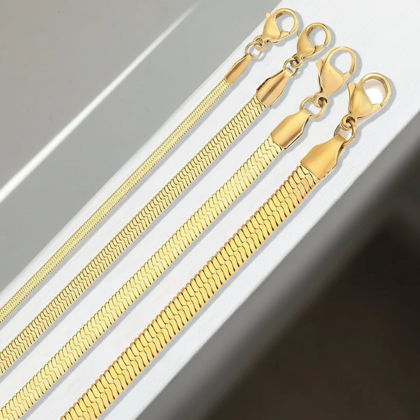 Imogen Gold Herringbone Bracelet