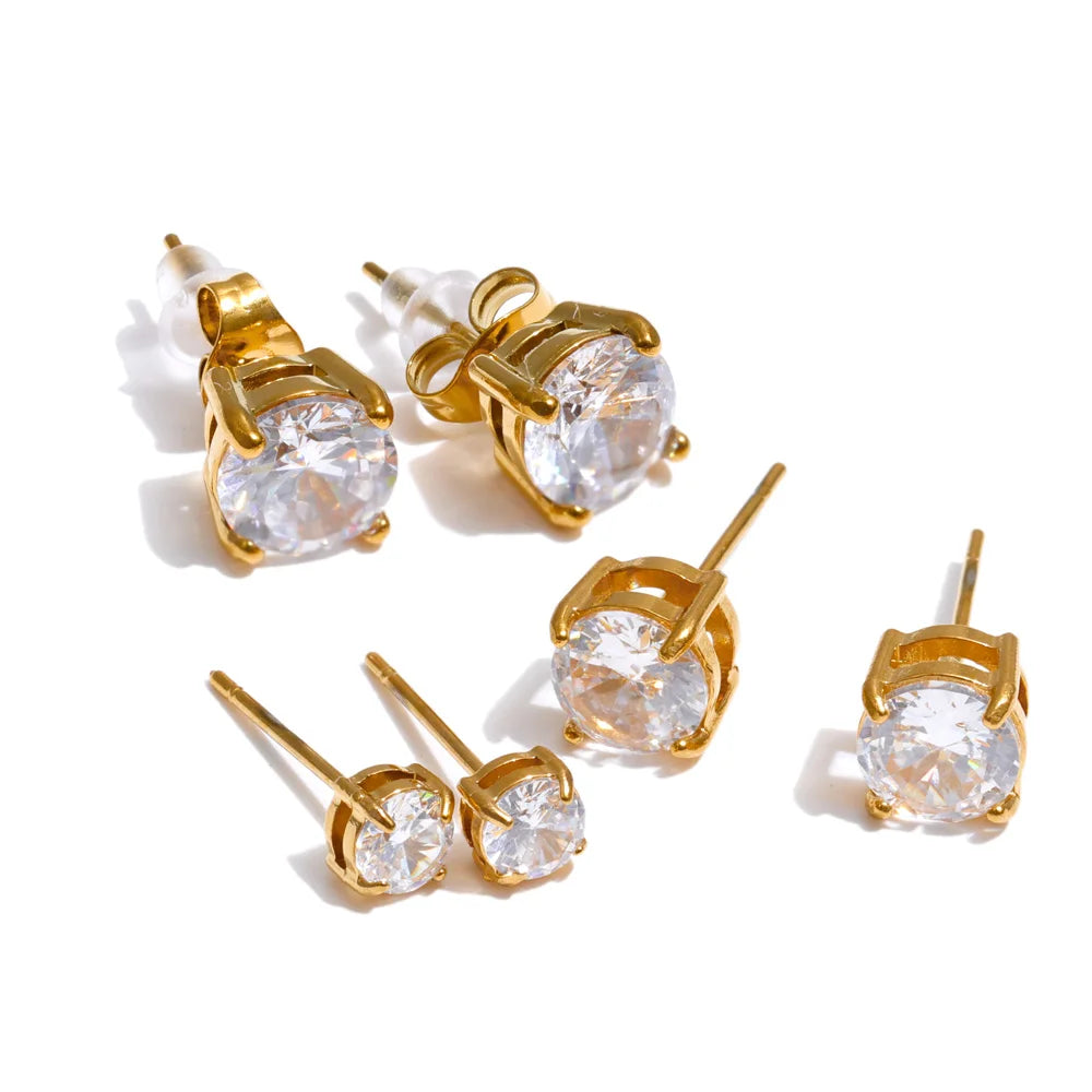 Poppy Diamond Stud Earrings Set