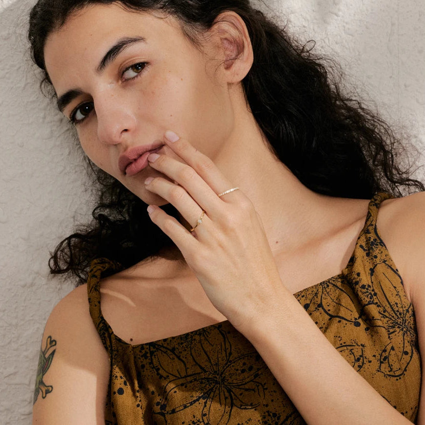 Willow Gold Diamond Ring Set