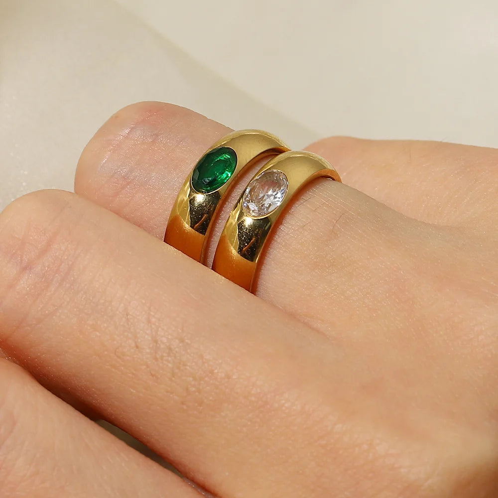 Evangeline Gold Gemstone Ring