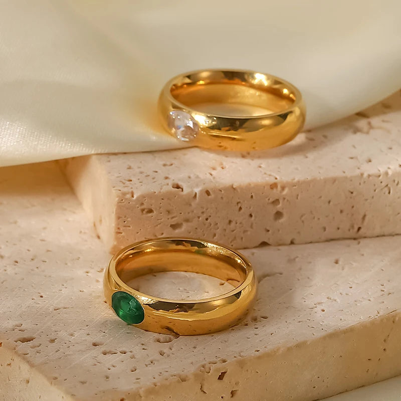 Evangeline Gold Gemstone Ring
