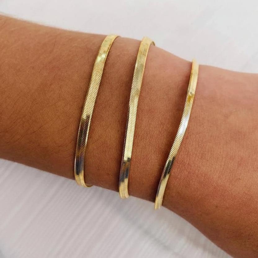 Imogen Gold Herringbone Bracelet