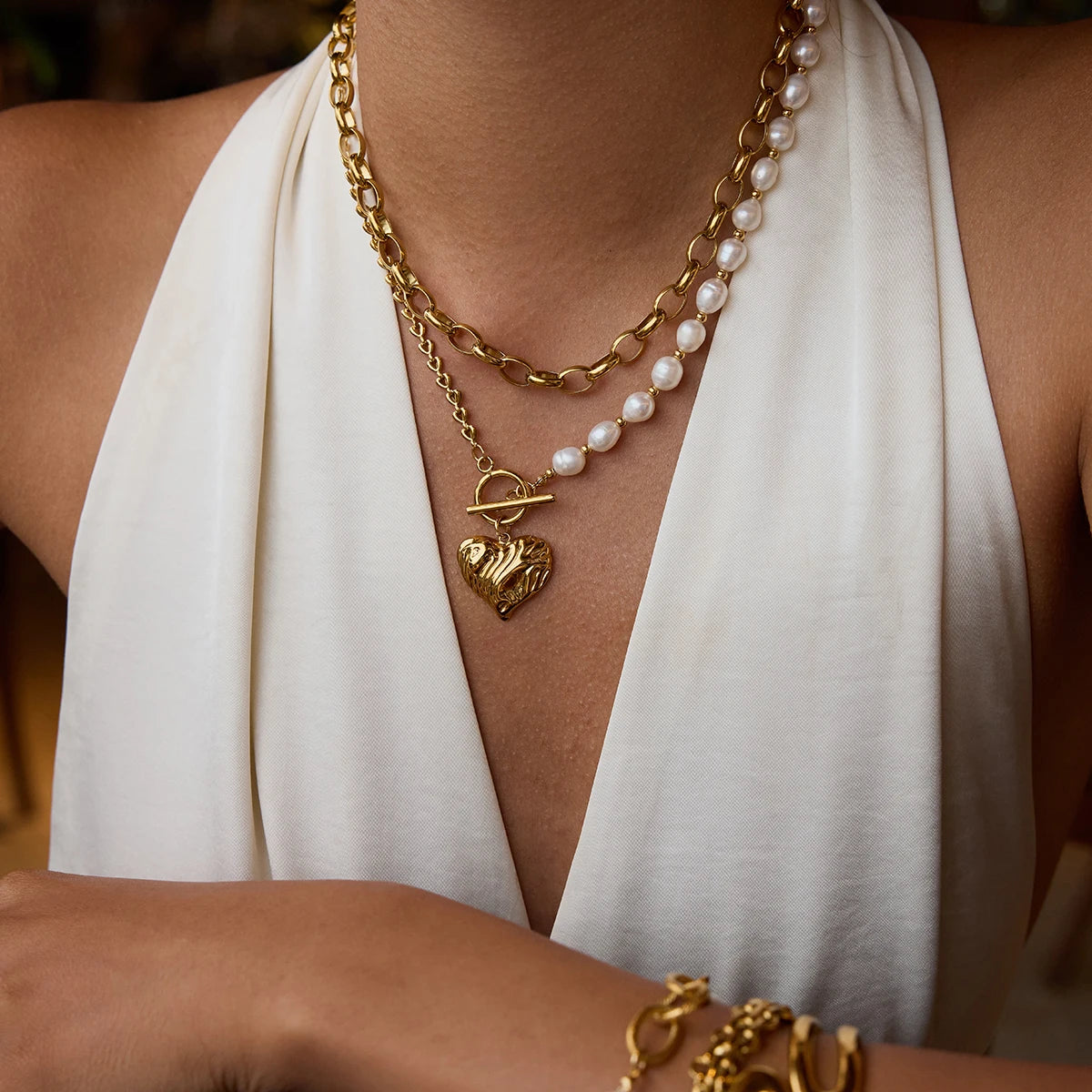 Louisa Heart Toggle Necklace