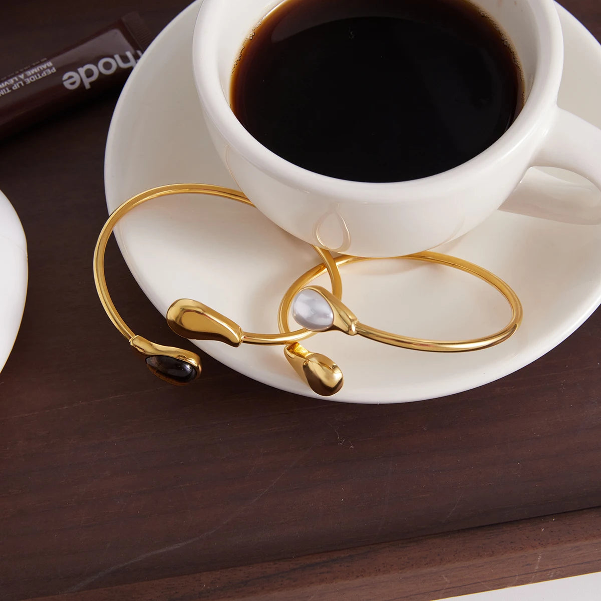 Edith Gold Pearl Cuff Bracelet