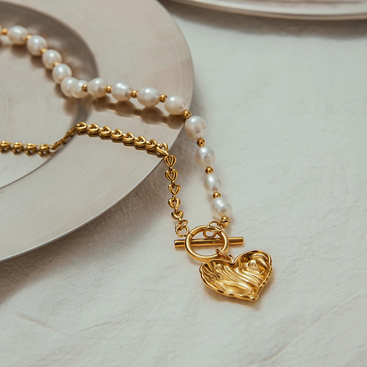 Louisa Heart Toggle Necklace