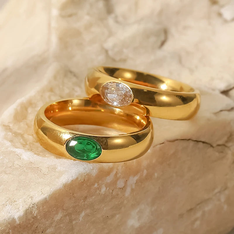 Evangeline Gold Gemstone Ring