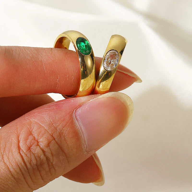 Evangeline Gold Gemstone Ring