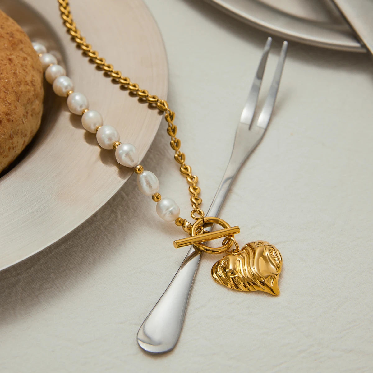 Louisa Heart Toggle Necklace