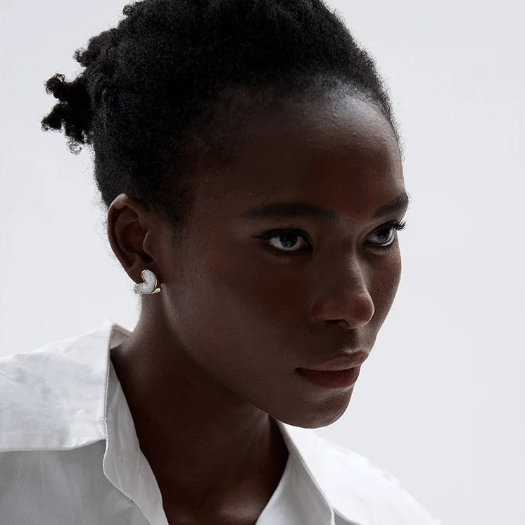 Camila Heart Pearl Earrings