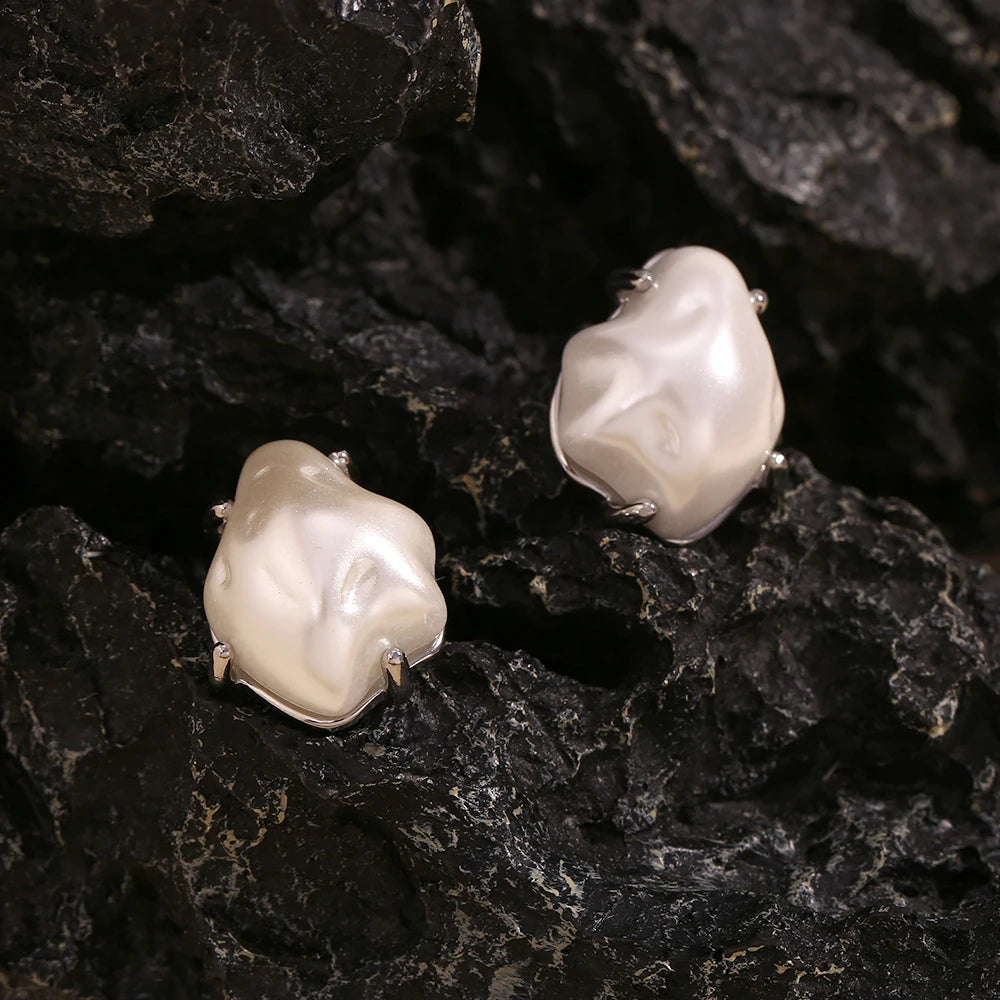 Jenny Baroque Pearl Stud Earrings