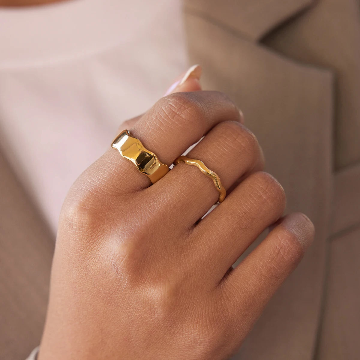 Seraphina Gold Ring Set