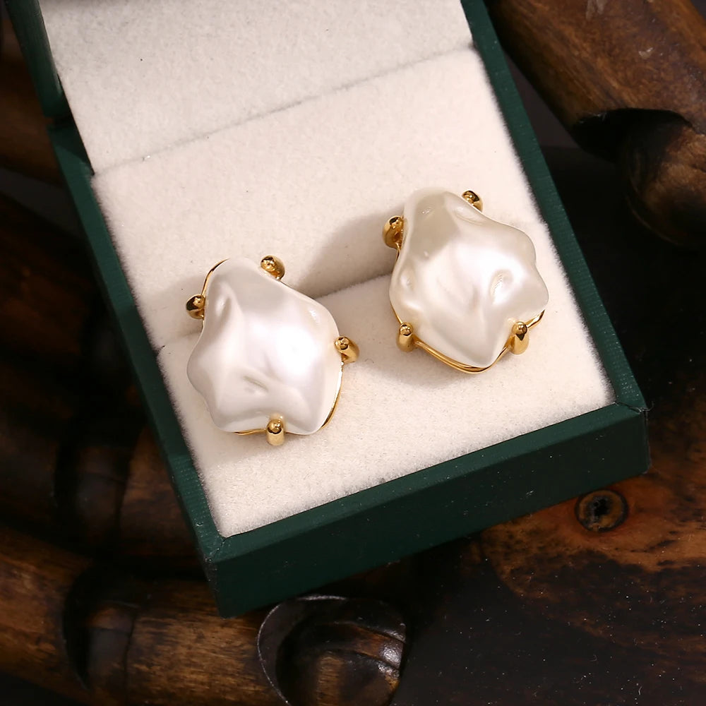 Jenny Baroque Pearl Stud Earrings