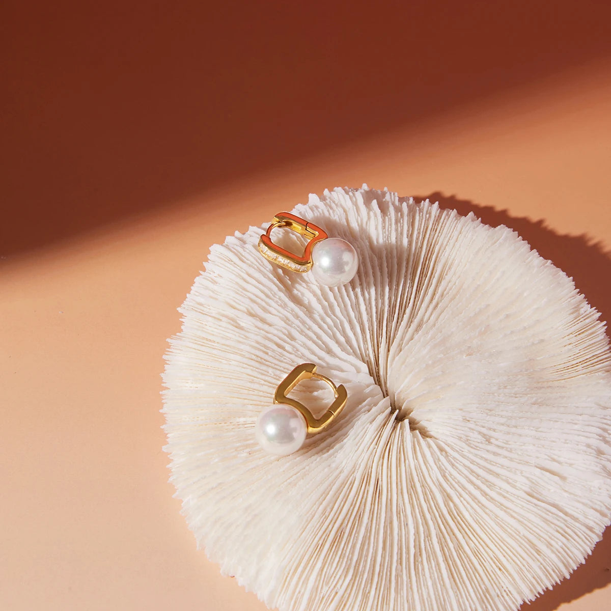 Vivienne Pearl Huggie Earrings