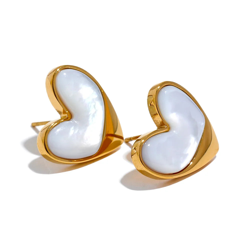 Camila Heart Pearl Earrings