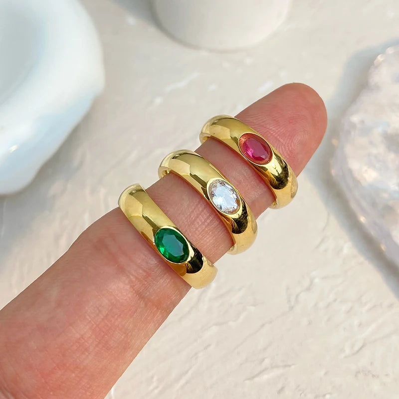Evangeline Gold Gemstone Ring