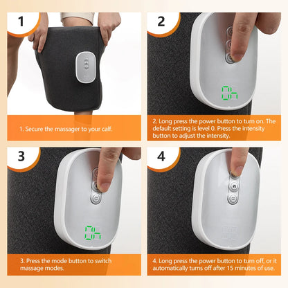 Electric Leg Massager – 8-Level Air Compression & Heating Therapy