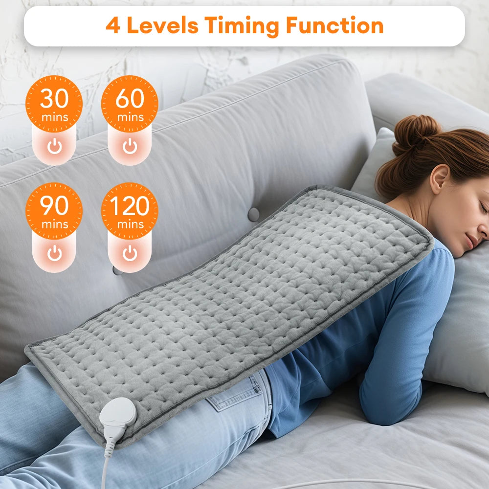 Electric Heating Pad – 9-Level Temperature & 4 Timer Settings for Hands, Back & Legs