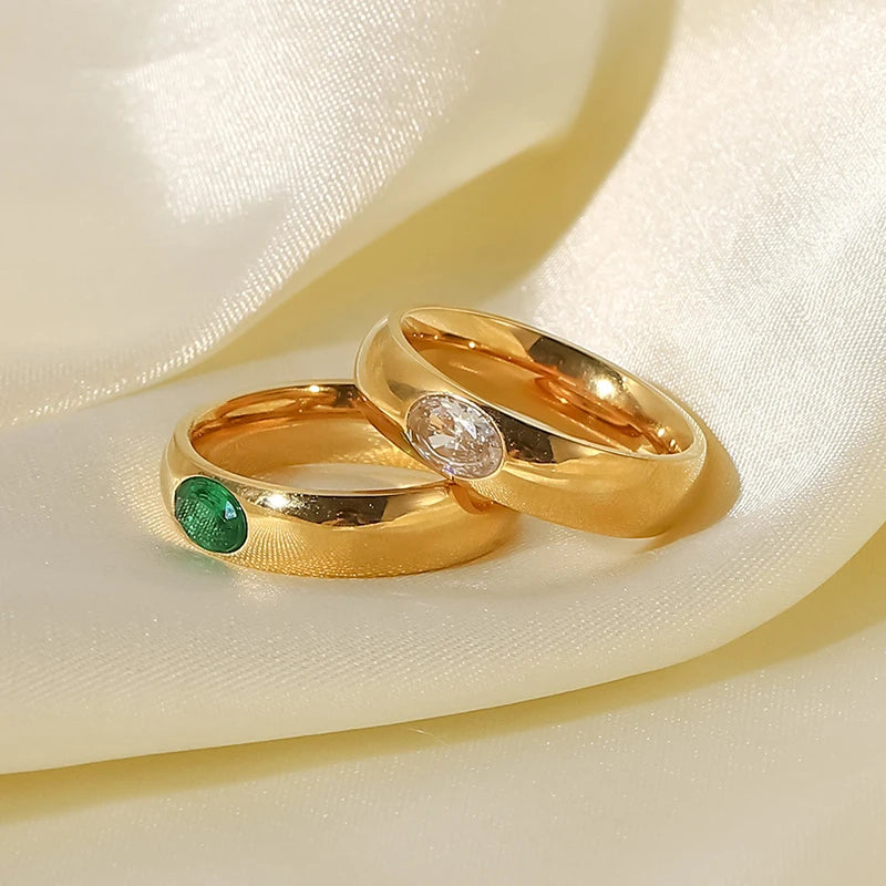 Evangeline Gold Gemstone Ring