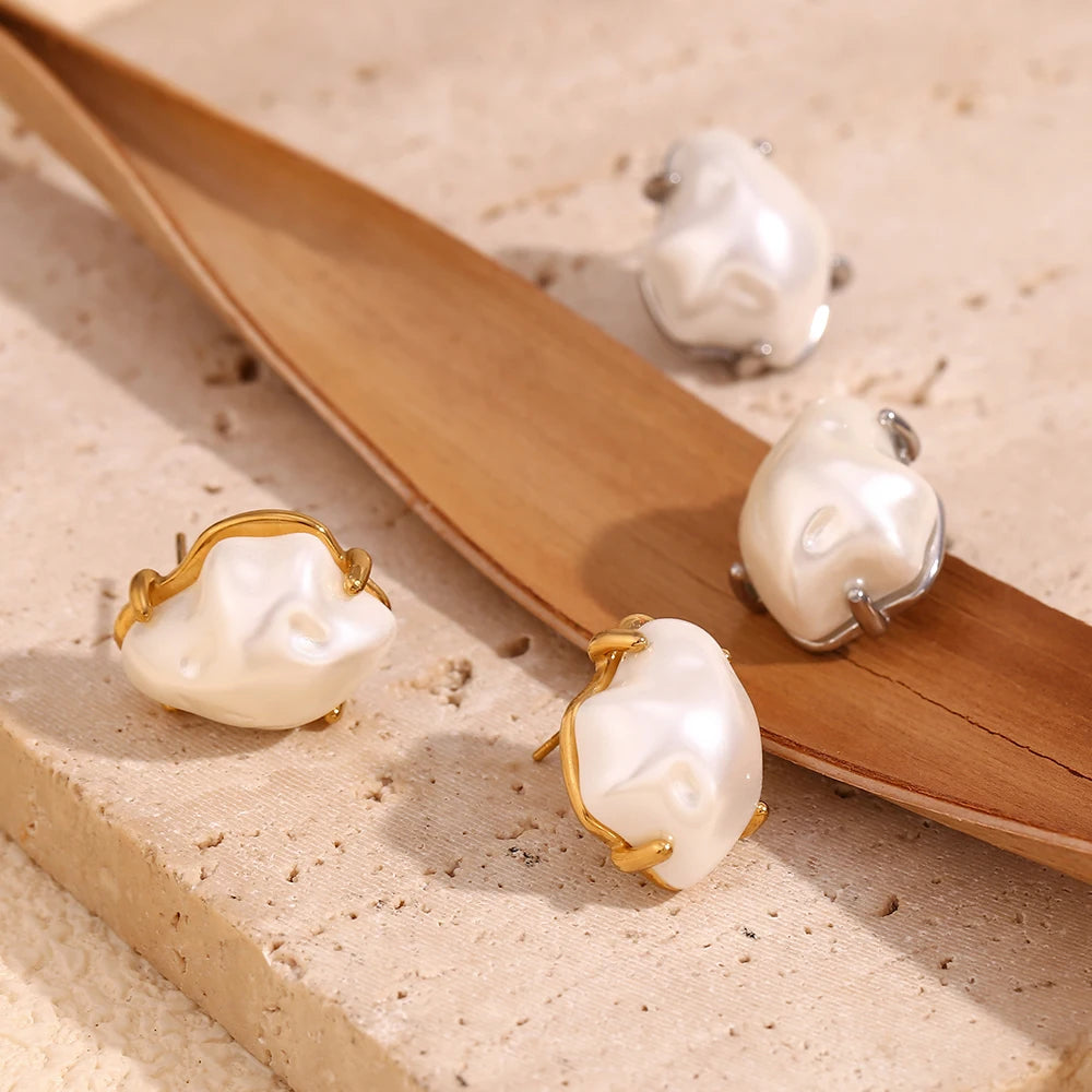 Jenny Baroque Pearl Stud Earrings