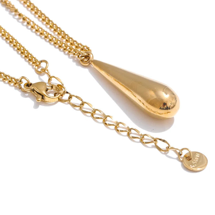 A flat 18ct gold plated medical steel snake chain necklace featuring a single polished gold ball pendant. High-shine finish, hypoallergenic and tarnish-proof.