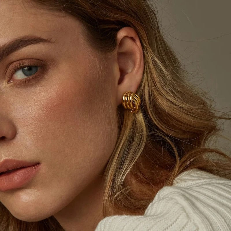 Riley Gold Hoop Earrings