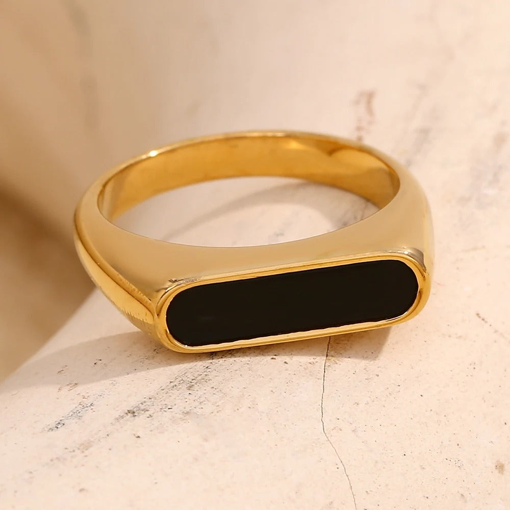 Aurelia Gold Enamel Ring