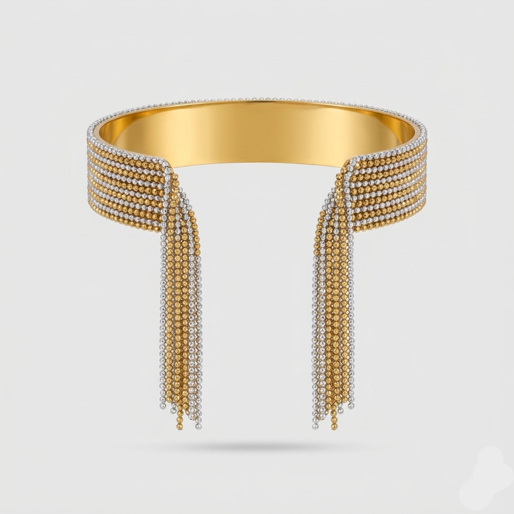 Aisha Tassel Cuff Bracelet