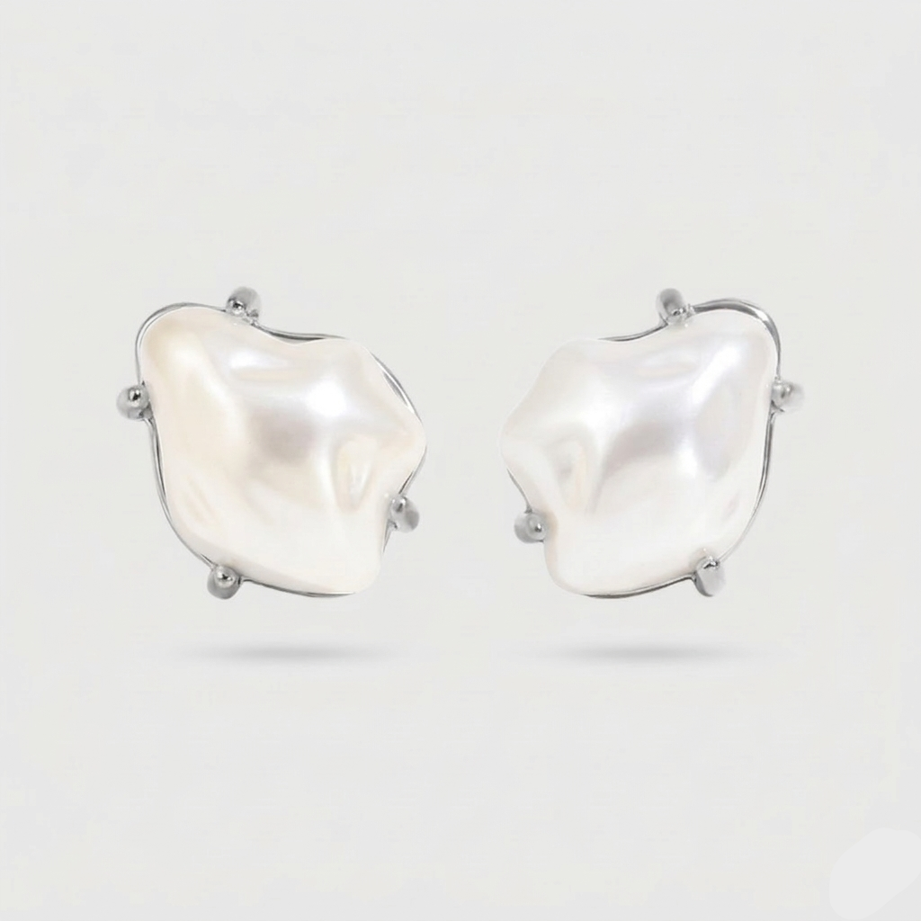 Jenny Baroque Pearl Stud Earrings