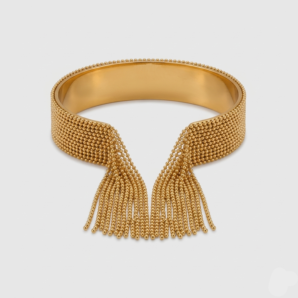 Aisha Tassel Cuff Bracelet